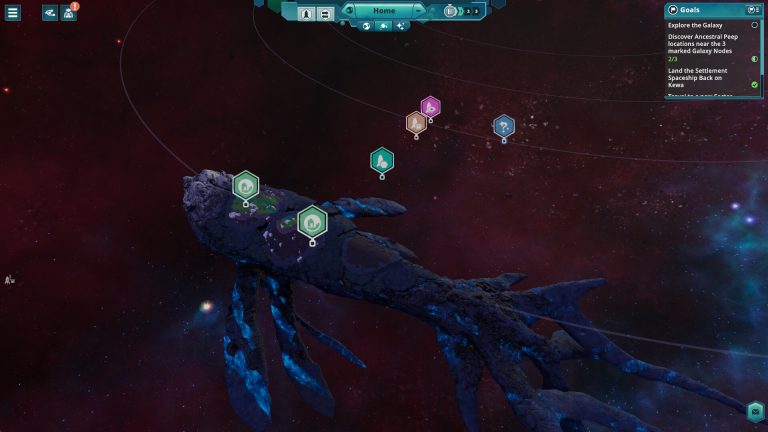 The galaxy map with Kewa and nearby star systems in Beyond These Stars