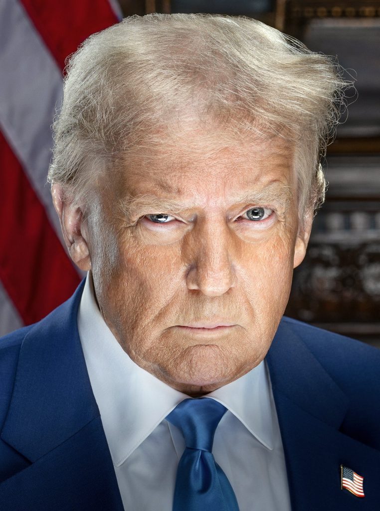 Official 2025 presidential portrait of Donald Trump