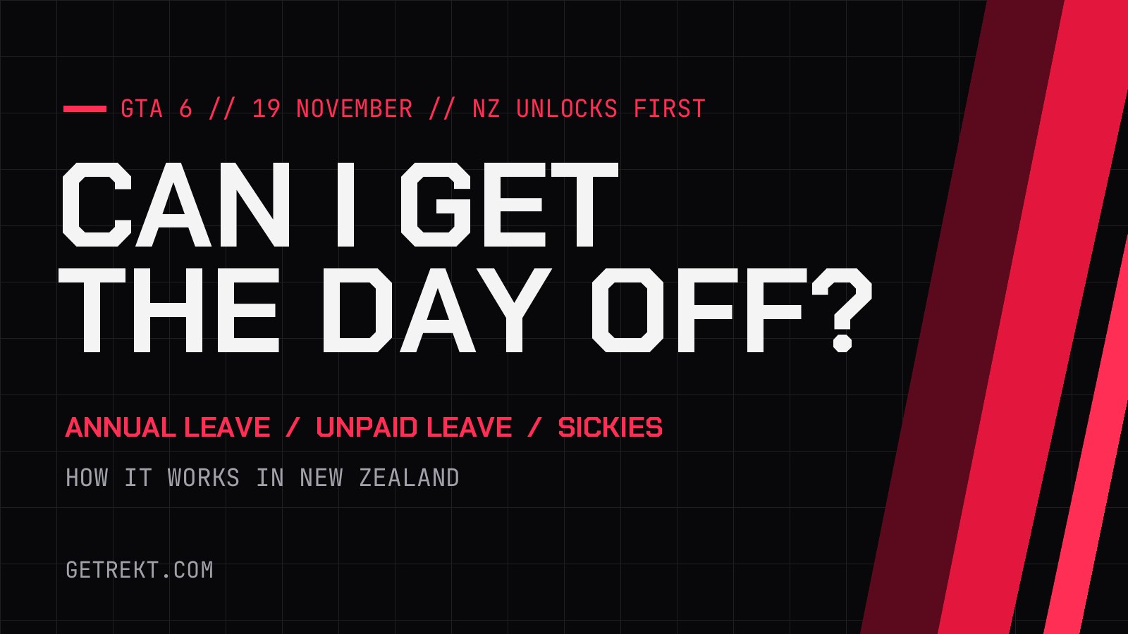 Can You Get the Day Off for GTA 6? Australia’s Workplace Watchdog Weighs In. Here’s How It Works in NZ
