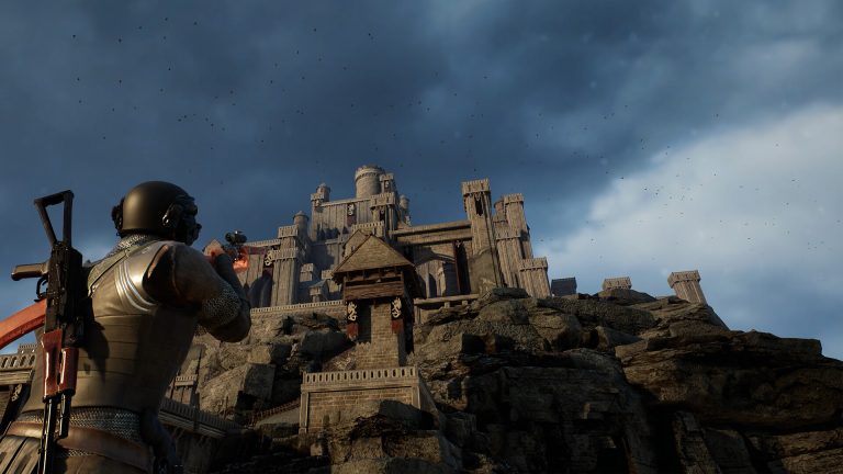 Kingmakers screenshot: modern weapons against a medieval army