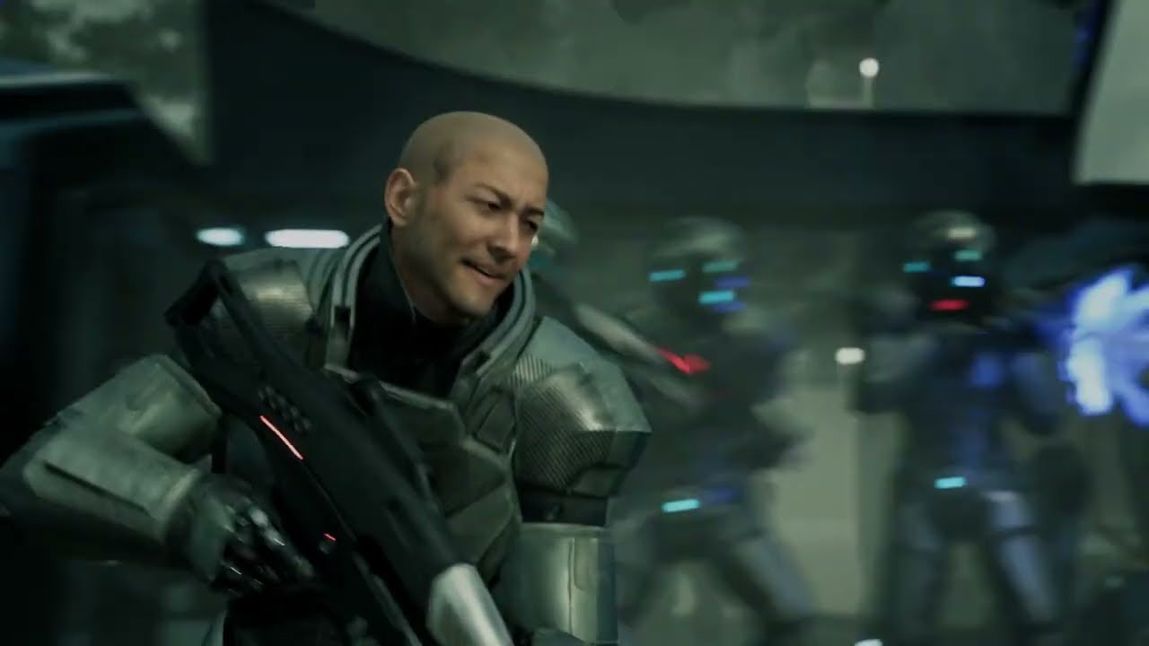 Mass Effect Universe leaked trailer: armoured soldier in a firefight