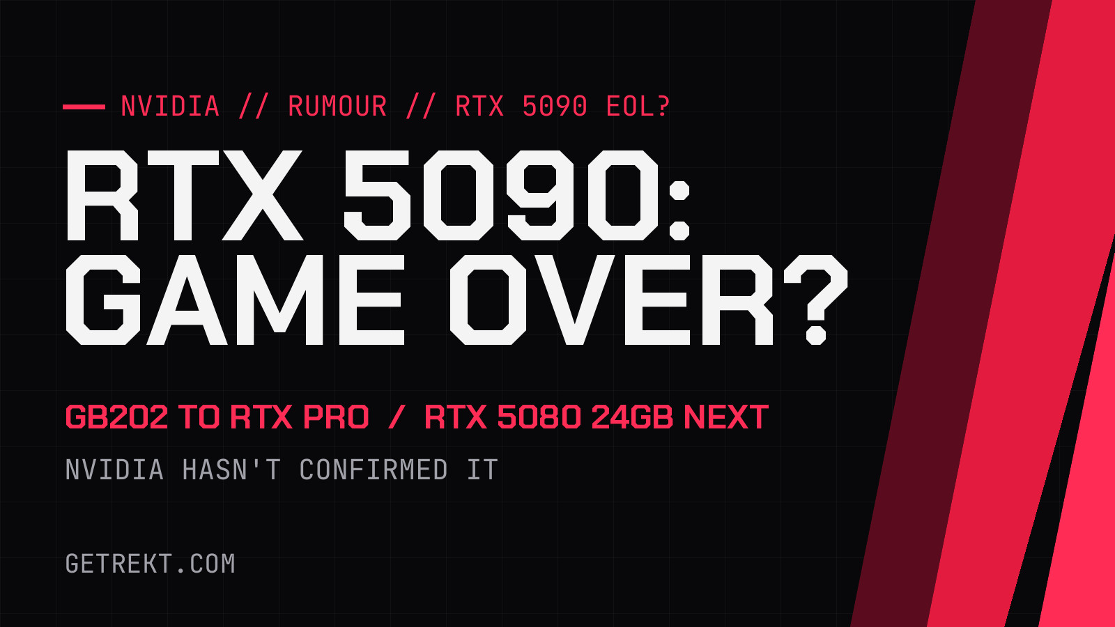 Nvidia Is Reportedly Killing the RTX 5090. Your Next ‘Flagship’ Might Be a 24GB RTX 5080
