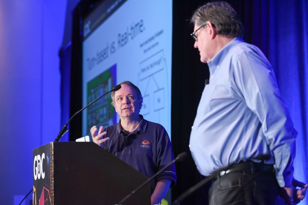 Sid Meier and Bruce Shelley on stage at GDC 2017