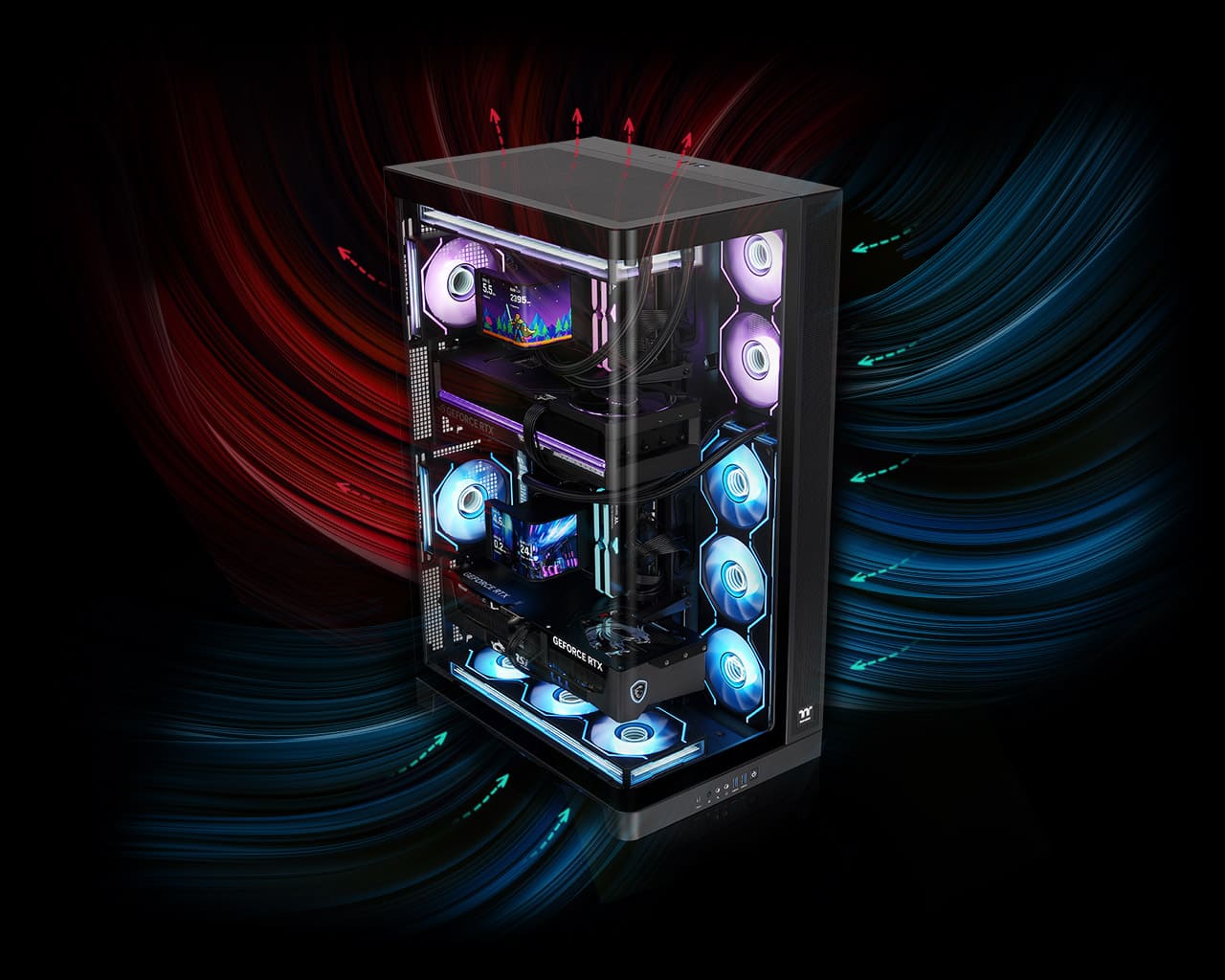 Thermaltake CAPO X airflow diagram